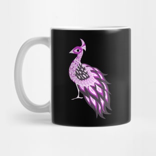 purple peacock bird with royal feathers ecopop Mug